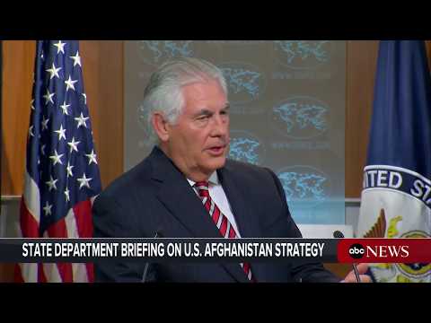 Sec'y of State Rex Tillerson takes questions after President Donald Trump's Afghanistan Announcement