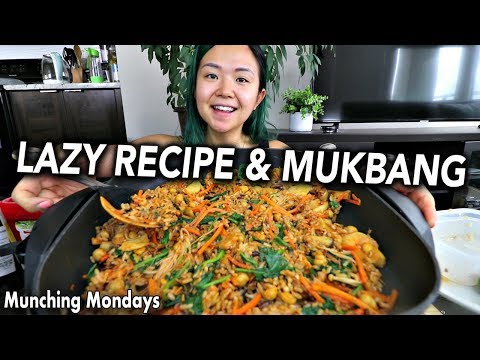LAZY ONE PAN BIBIMBAP (KOREAN MIXED RICE) RECIPE & MUKBANG // Munching Mondays Ep.27