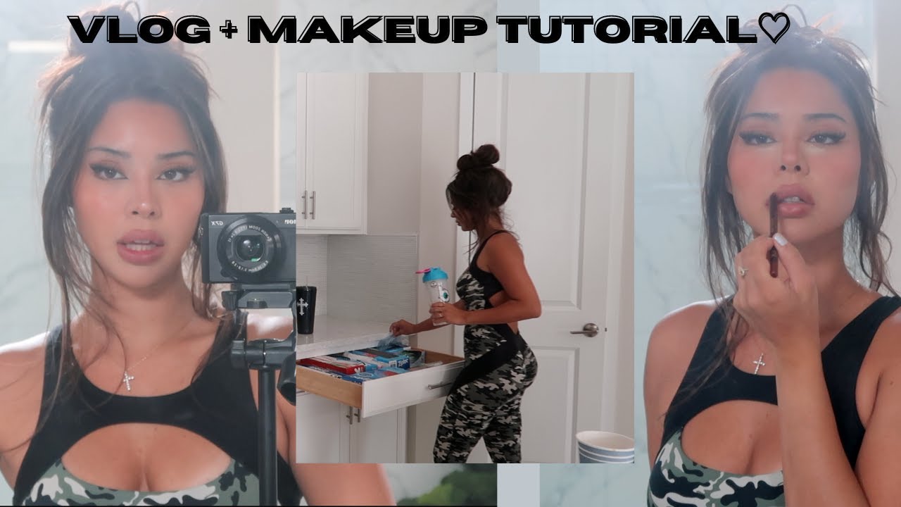 VLOG DAY AT HOME + UPDATED MAKE UP TUTORIAL | TIANA MUSARRA