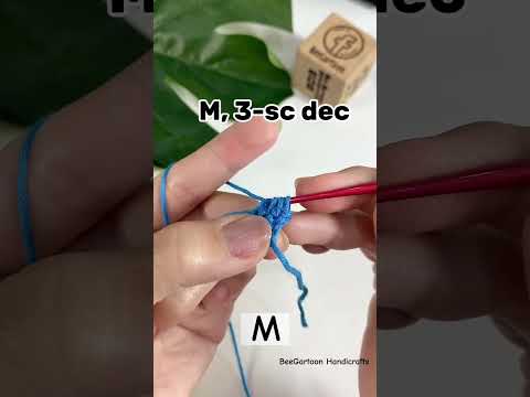 How to M, 3-sc dec #crochetcrosai #crochet #diy #amigurumi #knittig #handmade #crocheting
