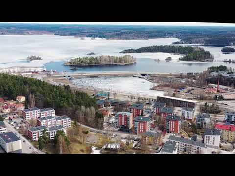 Savonlinna winter/spring  seen from the air