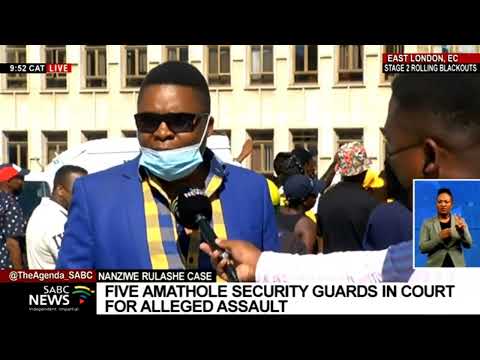 Nanziwe Rulashe | Supporters speak out against GBV at assault case against five security guards
