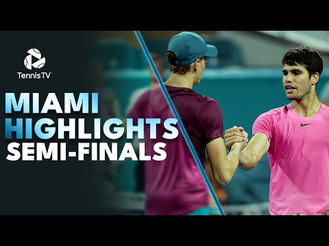 Alcaraz & Sinner Continue Rivalry, Medvedev vs Khachanov In Semis | Miami 2023 Highlights Semi-Final