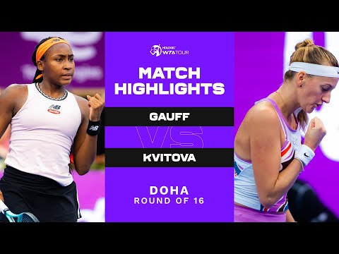 Coco Gauff vs. Petra Kvitova | 2023 Doha Round 2 | WTA Match Highlights