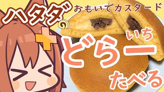 【咀嚼音ASMR】ハタダのお菓子食べる＆おなかの音 dorayaki/red bean pancakes/eating sound/drin