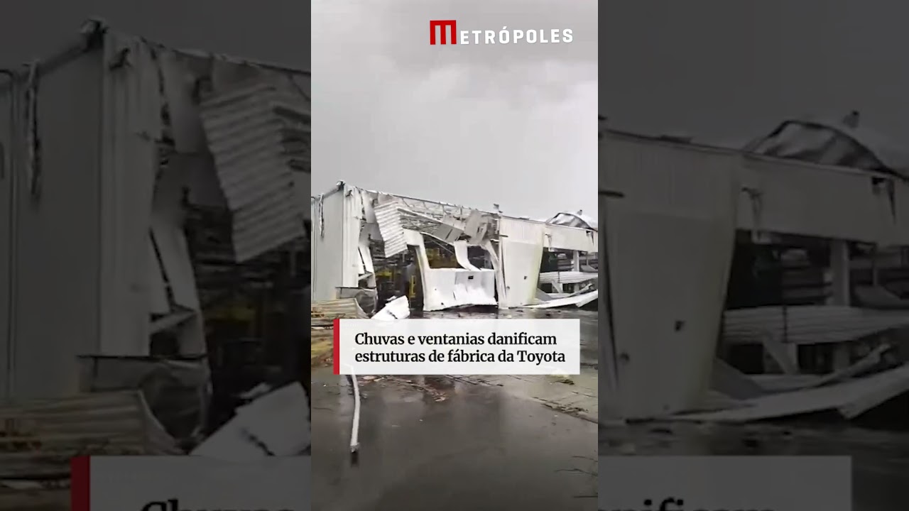 Chuvas e ventanias danificam estruturas de fábrica da Toyota