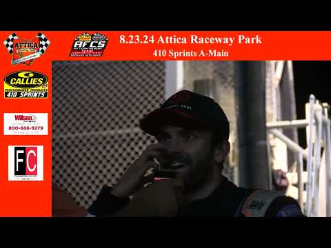 8.23.24 Attica Raceway Park 410 Sprints A-Main - dirt track racing video image