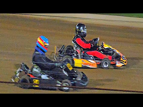 Huntly Speedway - KT100 Ladies &amp; Seniors Dirt Karts - 25/4/25 - dirt track racing video image