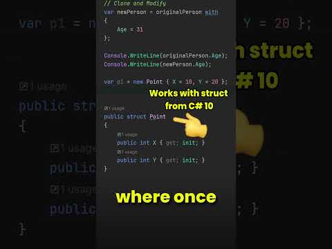 The with keyword in C# is awesome