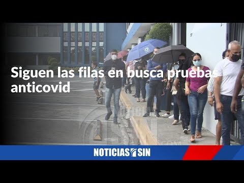 Siguen las filas en busca pruebas anticovid