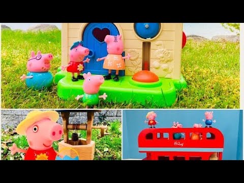 PEPPA PIG Toys Compilation! BUS RIDE and Fisher Price HOUSE!