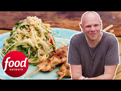 Tom Makes An Intimate Dinner With Chicken Yakitori Skewers & BBQed Peaches | Tom Kerridge Barbecues