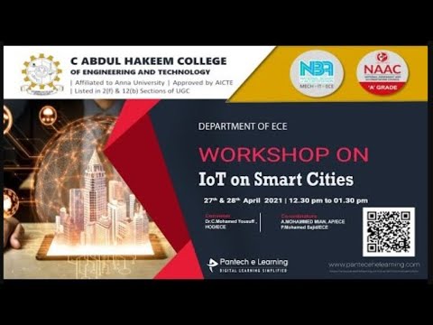 Workshop on IoT for Smart Cities | C Abdul Hakeem College of Engineering