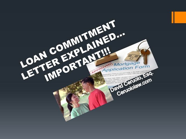 What is a Loan Commitment Letter?