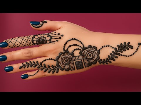 Back hand mehndi design | stylish mehndi design | new mehndi design | easy and simple mehndi design