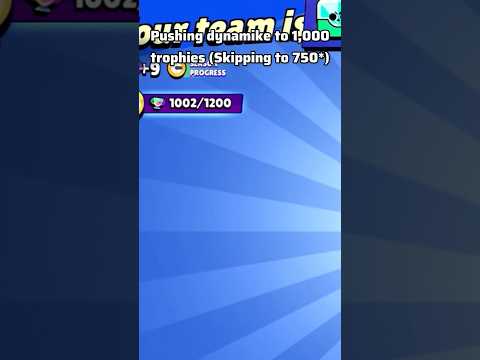 Pushing dynamike to 1,000 trophies in brawl stars!