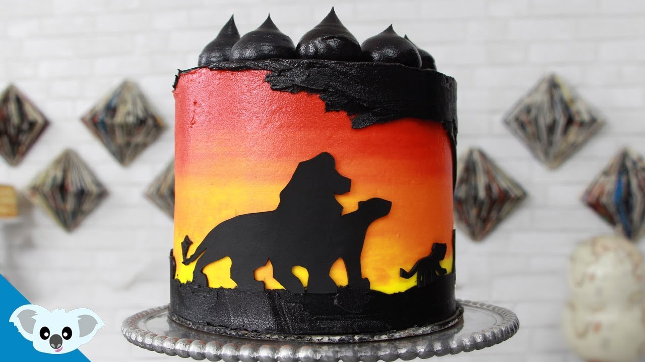 The Lion King Silhouette Cake Disney Party Ideas Diy How To