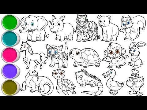 Draw Amazing Animals in Just Minutes - Elephant, Rhino, Tiger, Bear, Squirrel, Horse, Cat & others