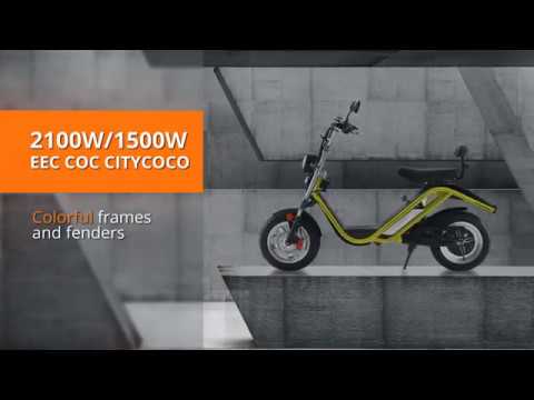 Rooder dayi motor Harley electric scooters citycoco Chopper with 2100w 3000w and saddle bags