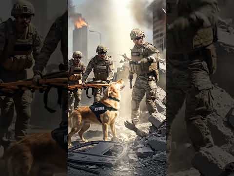 War Zone Dog Mission 🎖️#dog #goldenretriever #rescue#shorts