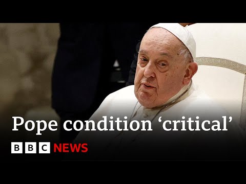 Pope Francis has 'peaceful' night after condition described as 'critical' | BBC News