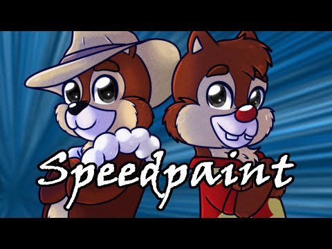 Speeddraw of Chip N Dale Rescue Rangers