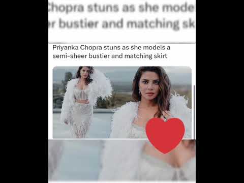 Priyanka Chopra stuns as she models a semi-sheer bustier and matching skirt