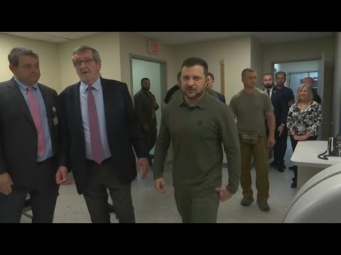 Zelensky arrives in US, visits a hospital ahead of UNGA | AFP