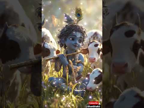“नटखट नंदलाल और नन्ही गायें”#krishna #bhajan