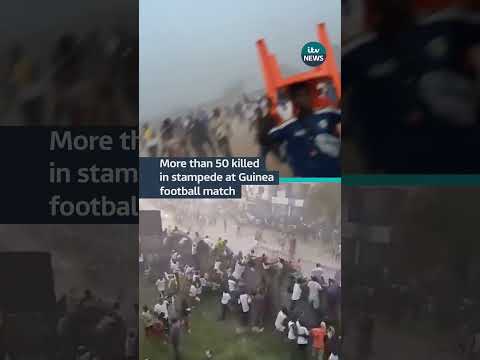 The stampede followed clashes between fans at the Labé and Nzérékoré #itvnews #guinea