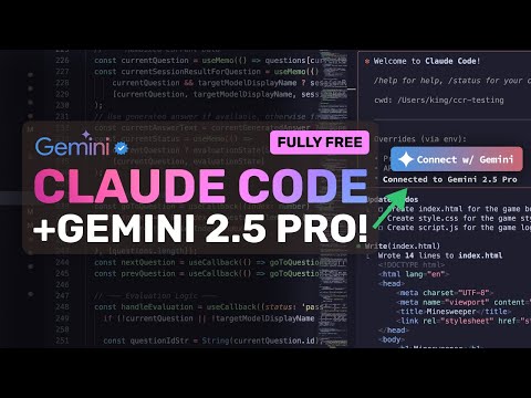 Claude Code Router + Gemini 2.5 Pro FREE API: RIP Gemini CLI! This is what Gemini-CLI should be!