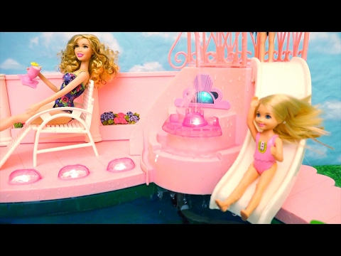Chelsea Doesn't Know How to Swim ! Toys and Dolls Fun for Kids Play w/ Barbie Swimming Pool | SWTAD - UCGcltwAa9xthAVTMF2ZrRYg