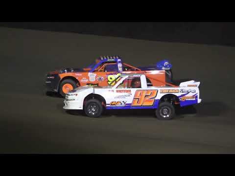 Pro Truck A-Feature at Crystal Motor Speedway, Michigan on 04-23-2022!! - dirt track racing video image