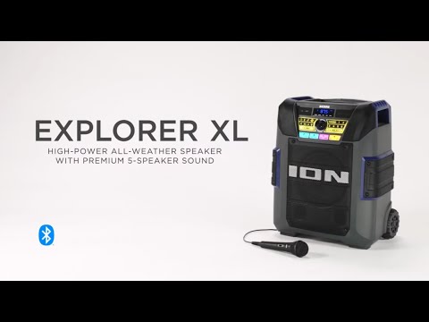 ION Audio Explorer XL High-Power All-Weather Bluetooth-Enabled Speaker with Premium 5-Speaker Sound