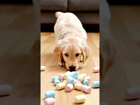 Puppies and colorful fluffballs reverse video 🐶✨ Relaxing ASMR #shorts #India #IndianShorts #dog