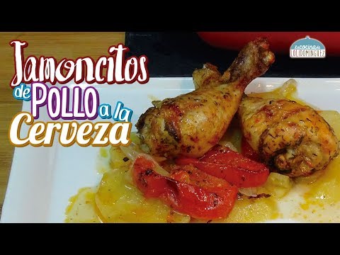 Jamoncitos de pollo al horno a la cerveza con patatas - Recetas paso a paso, tutorial - UC5ONfXPjWgqElh0NZaRJ1tg