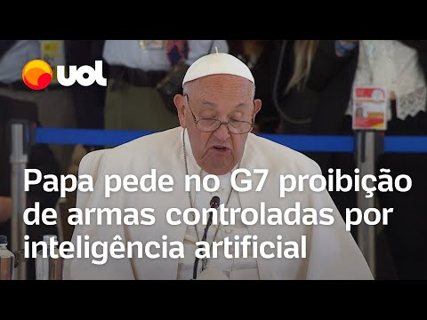 Papa Francisco no G7 diz que humanos não devem perder o controle da inteligência artificial