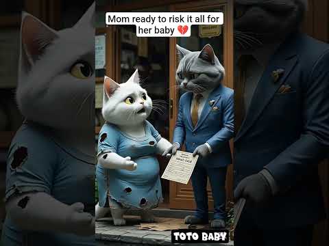 Mom gives up for her kid 💔 #cat #foryou #shorts #viralvideo #cats