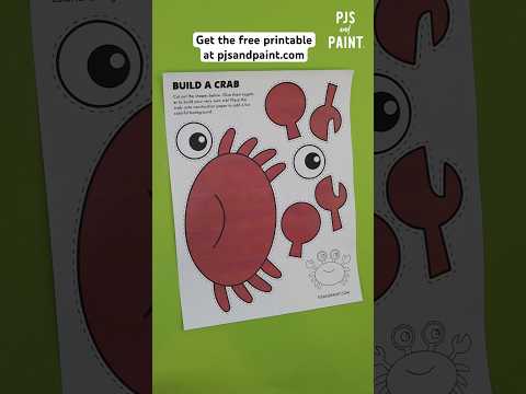 Easy crab craft for kids 🦀