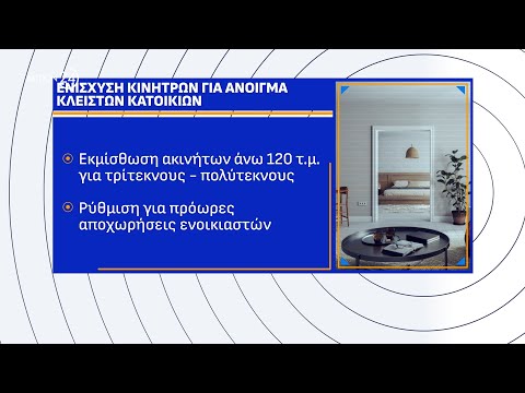 Οι ρυθμίσεις για τα κλειστά ακίνητα: Τα κίνητρα για ιδιοκτήτες και τα οφέλη των ενοικιαστών Οι ρυθμίσεις για τα κλειστά ακίνητα: Τα κίνητρα για ιδιοκτήτες και τα οφέλη των ενοικιαστών