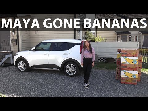 Kia e-Soul van banana box test by Maya