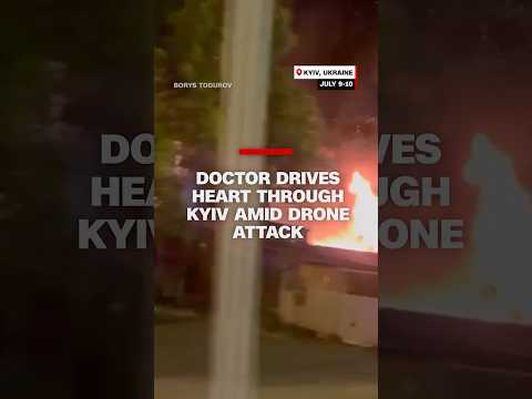 Doctor drives heart through Kyiv amid drone attack
