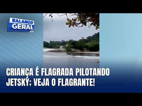 Criança é flagrada pilotando jetsky no sul da Ilha de SC