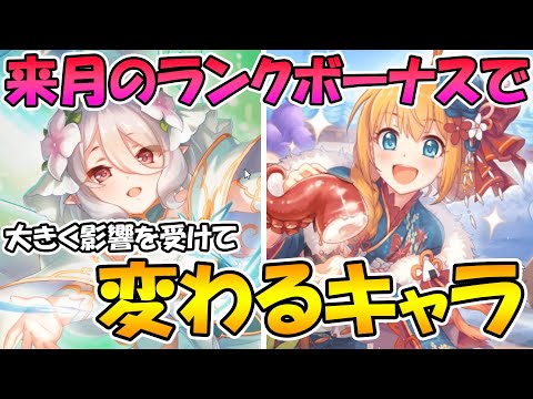 【プリコネR】ランクボーナスで大きく強化されるキャラは誰？【ランクボーナス】