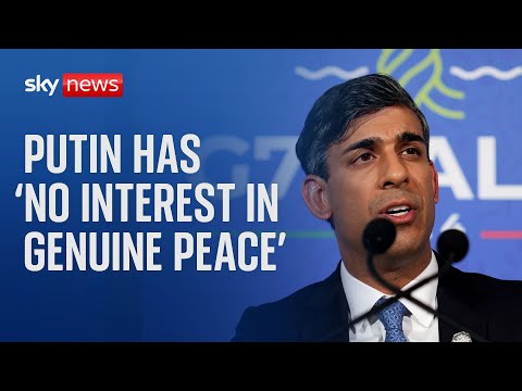 Rishi Sunak says Putin has 'no interest in genuine peace' in speech at Ukraine summit