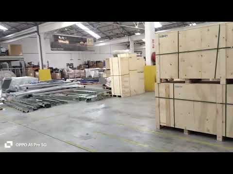 Installation of the powder coating line in Belgium, second day of installation work.