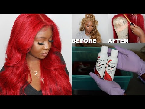 How To Watercolor Hair Blonde To Bright Red In 10 Minutes