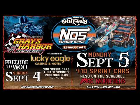 9/4/22 Grays Harbor Raceway Limited Sprints &quot;Prelude to WOO&quot; (Heats, main Event, &amp; Qualifying) - dirt track racing video image