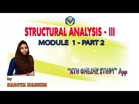 KTU SA3 -STRUCTURAL ANALYSIS – III | MODULE – 1, PART- 2 | S7 CIVIL – KOS App – KTU ONLINE STUDY App