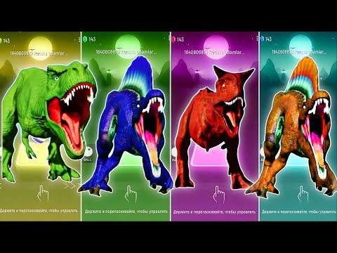 Jurassicworld Tyranasaurus Indominus T-rex🦖 Tiles Hop Edm Rush